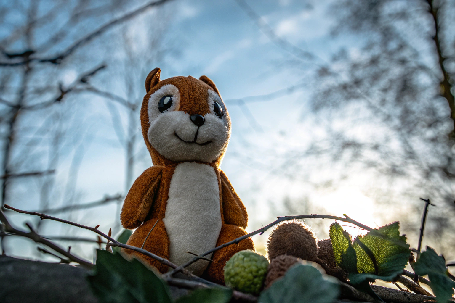 Eichhörnchen-Plüschtier aus recyceltem Material