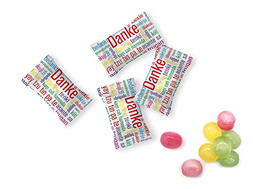 Bonbons mit Fruchtfüllung 'Danke'